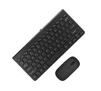 ASHATA Souris Optique Ultra-Mince Portable Souris Filaire Souris définie Ensemble pour Ordinateur Portable PC pour la Maison/Bureau(Noir)