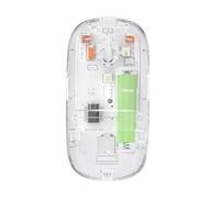 ASHATA Souris sans Fil Bluetooth Transparente, 2 Modes 2,4 G Bluetooth 5.0, Souris de Jeu sans Fil avec Récepteur USB, 3 DPI Réglables, Souris D'ordinateur pour PC Portable (Blanc