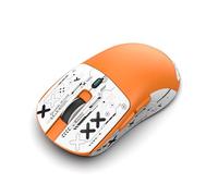 ASHATA Souris sans Fil Légère, Souris de Conception Ergonomique avec 3 Modes Connectivité 2.4g BT5.1 Vitesses de 6000 Dpi de Jeu câblées. (Orange)