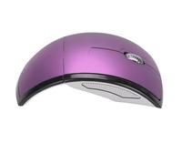ASHATA Souris sans Fil Pliable, Souris de Voyage Arc Portable 2,4 GHz, Souris D'Ordinateur Ergonomique, Interrupteur de Mise Hors Tension Magnétique avec Récepteur USB pour Ordinateur (Purple)