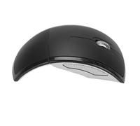 ASHATA Souris sans Fil Pliable, Souris de Voyage Arc Portable 2,4 GHz, Souris D'Ordinateur Ergonomique, Interrupteur de Mise Hors Tension Magnétique avec Récepteur USB pour Ordinateur (Black)