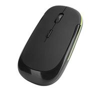 ASHATA Souris sans Fil Portable 2.4G Mini Souris Ultra Mince 1600 DPI Souris D'Ordinateur Silencieuse Rechargeable Optique Réglable pour PC Bureau Ordinateur Portable (Noir)