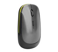ASHATA Souris sans Fil Portable 2.4G Mini Souris Ultra Mince 1600 DPI Souris D'Ordinateur Silencieuse Rechargeable Optique Réglable pour PC Bureau Ordinateur Portable (Gris Argent)