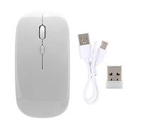 ASHATA Souris sans Fil pour Ordinateur, Bluetooth + 2.4G, Souris sans Fil Ergonomique à Double Mode avec Mode Veille Automatique pour 98/Me/2000/XP/Vista/Win 7/Win8(Blanc)