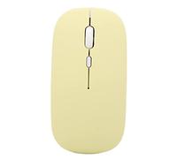 ASHATA Souris sans Fil Rechargeable, Ultra Mince1600 DPI (réglable à 3 Vitesses) Mini Souris Optique Silencieuse sans Fil Bluetooth pour Ordinateur Portable, PC, Ordinateur, Tablette(Jaune)