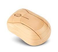 ASHATA Souris sans Fil, Souris Optique Intelligente pour Souris sans Fil Classique Bamboo 2.4G, Souris sans Fil Portable avec Mini-récepteur pour Ordinateur de Bureau, etc.