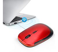 ASHATA Souris Ultra-Mince USB 2.4G 1200DPI USB Souris Optique Ergonomique de Positionnement pour Ordinateur Portable, Ordinateur (Rouge)