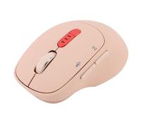ASHATA Souris Vocale AI pour GPT, Souris Bluetooth 6 en 1 2,4 G avec Entrée Audio, Saisie Vocale, Traduction, Recherche, Commande, Rechargeable, pour Ordinateur Portable (Rose Clair)