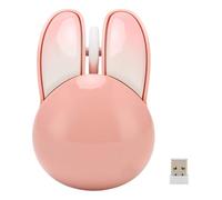 ASHATA SourisFil BT, Mignon Lapin Petit Silencieux USB Optique Silencieux Drôle AmusantSourisFil, sensibilité DPI Réglable (Rose)
