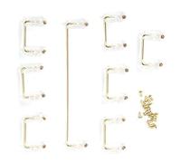 ASHATA Stabilisateur de Clavier Mécanique, 2 Spécifications avec Fil Doré, Stabilisateurs à Vis Plaqués Or pour Clavier à Positions de Touche 61/64/87/104/108 (Transparent)