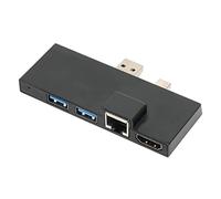 ASHATA Station d'accueil pour Pro4/5/6, Dock Adaptateur Multiport Hub USB 3.0 pour, Lecteur de Carte de Stockage, Résolution 4K et Vitesse 5 Gbps, pour Win 10/8/7/Vista/XP (Black)