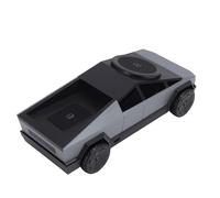 ASHATA Station de Recharge Modèle de Voiture échelle 1:25, Station de Recharge 3 en 1, Chargeur Rotatif avec Lumière Ambiante pour Téléphone, Montre, écouteurs (Gray)