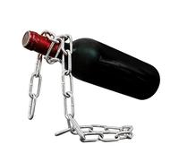 ASHATA Support à Bouteilles de Vin Simple, Support en Fer élégant pour Affichage de Table, adapté à la Décoration Vintage, 20x19x13cm (Silver)