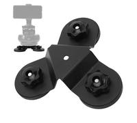 ASHATA Support à Triple Ventouse, Support de Caméra d'action Magnétique Puissant avec Interfaces à Vis 1/4 et 3/8, Angles Réglables pour Téléphones, Caméras d'action, Caméras sans