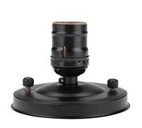 ASHATA Support de Base de Plafonnier Vintage E26/E27, Douille à Vis de Lampe à Suspension Industrielle Noire avec Métal Résistant à la Chaleur pour le Remplacement de Luminaire Mural (BLACK)