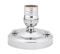 ASHATA Support de Base de Plafonnier Vintage E26/E27, Douille à Vis de Lampe à Suspension Industrielle Noire avec Métal Résistant à la Chaleur pour le Remplacement de Luminaire Mural (SILVER)