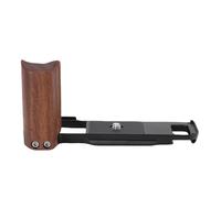 ASHATA Support de Caméra en L pour Caméra X E5, Poignée en Bois en Alliage D'aluminium, Poignée à Dégagement Rapide, Support en Forme de L (Black)
