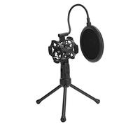 ASHATA Support de Suspension de trépied de Microphone Filtre Anti-Pop, support de Microphone et écran de Masque de Filtre Anti-Pop, support de trépied de Microphone Portable réglable avec