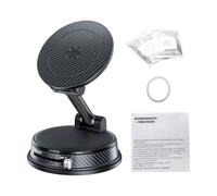 ASHATA Support de Téléphone Magnétique Rotatif à 360 Degrés pour Voiture, avec Désodorisant, Forte Aspiration, pour Téléphones iOS et, Salle de Sport, Bureau (Black)