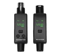 ASHATA Système de Microphone sans Fil 2,4 GHz, émetteur et Récepteur XLR, Adaptateur de Micro sans Fil Rechargeable 24 Bits 48 KHz pour Mélangeur de Son, Système PA, Caméra (1 pour 1)