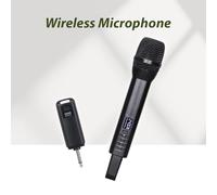 ASHATA Système de Microphone sans Fil Portable avec Microphones Dynamiques au Design carré Unique pour karaoké, Discours, Fête de Mariage - Idéal pour Les Spectacles en Extérieur Noir (1 récepteur