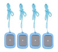 ASHATA Système de Téléavertisseur de Restaurant avec 4 Récepteurs, Bipeurs Intelligents sans Fil, Buzzer de File D'attente D'invités étanche Longue Distance de 800 M avec 3 Modes (Blue)