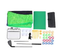 ASHATA Tapis de Jeu de Golf Réglable, Jouet Double Face Durable pour la Pratique Intérieure et Extérieure, Ensemble D'entraînement au Swing de Golf, Poignée Antidérapante pour la Famille, Matériau