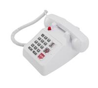 ASHATA Téléphone à Gros Boutons, Volume Réglable, Sonnerie Visuelle, Grandes Touches, Téléphone Fixe Filaire avec 5 Numéros SOS, pour Personnes âgées et Malvoyantes