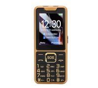 ASHATA Téléphone des Seniors 4G, Grand Téléphone Portable clé pour Les Personnes âgées avec des Annonces Vocales de Lampe de Poche de 2,6 Pouces HD Affichage de la Touche SOS (Gold)