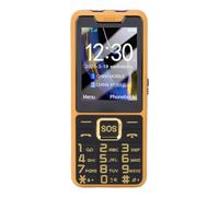 ASHATA Téléphone Portable 4G LTE à Gros Boutons débloqué avec clé SOS Batterie Longue Durée Double SIM Opération Facile pour Les Personnes âgées (Orange Jaune)