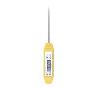 ASHATA Thermomètre de Poche électronique de Style Stylo de Haute Précision, Thermomètre Numérique pour Viande, Liquides, Rôtis, Bonbons, Acier Inoxydable ABS (YELLOW)