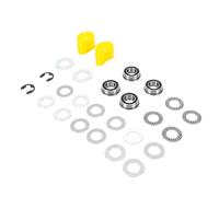 ASHATA Tondeuse Roue Avant Kit de Roulement Bague D'Essieu pour | Construction en acier durable, traction fluide, pièces faciles à remplacer, ajustement universel, entretien du jardin.