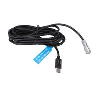 ASHATA TRIGRAGE Câble d'alimentation enroulé, Câble d'alimentation de Type C pour Caméra BMPCC 4K 6K avec Indicateur de Puissance Compatible PD 200 Cm