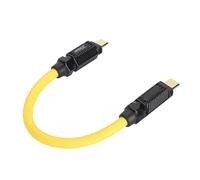 ASHATA Type C - Datacable, Durable Type C Câble de Chargement de 20 Gbit/S Charge Rapide Built -in Security Chip Support PD3.1 140W pour les Téléphones (Mâle à mâle, câble consécutif de 0,2 m / 0,7)