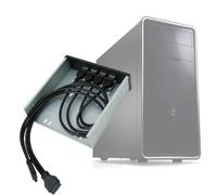 ASHATA USB 3.0 Panneau Avant Hub USB, Panneau Multifonction Haute Vitesse Panneau Avant USB 4Ports Hub USB 3.0, 20PIN vers USB3.0 Lecteur de CD Lecteur Optique Transfert de données