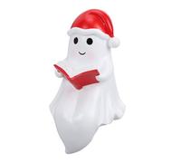 ASHATA Veilleuse Fantôme, Lampe LED Mignonne, Veilleuse de Bureau de Lecture à Piles, avec Chapeau de Noël, pour Chambre à Coucher, Chevet, Décoration de Vacances (L 120x60x0,3cm / 47,2x23,6x0,1