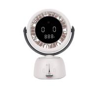 ASHATA Ventilateur de Bureau Intelligent avec Affichage Numérique | Suivi AI, affichage numérique, rechargeable, compact, lumière ambiante, changement de couleur, portable, chambre à coucher,