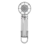 ASHATA Ventilateur de Bureau Transparent, Technologie de à 3 Vitesses, Ventilateur à Main Rechargeable par USB pour la Maison, le Bureau, le Placement sur un Sac (BLACK)