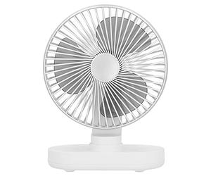 ASHATA Ventilateur de Bureau USB, Mini Ventilateur de Bureau Oscillant Automatique, Ventilateur Rechargeable USB Silencieux pour Bureau de Bureau Extérieur, Petite Glacière Portable