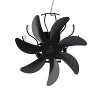 ASHATA Ventilateur de Poêle à Bois en Alliage D'aluminium alimenté par la Chaleur pour Tuyau Magnétique de Cheminée, Ventilateur Thermique de Brûleur à Gaz, Fixation Universelle Réglable pour les