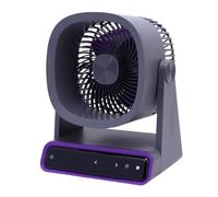 ASHATA Ventilateur de Refroidissement Silencieux Polyvalent, Contrôle par écran Tactile, Ventilateur Portable Rechargeable de Bureau ou Mural pour Maison, Chambre à Coucher, Cuisine, Bureau, Camping