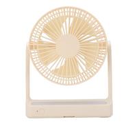 ASHATA Ventilateur de Table Oscillant avec Crochet de Suspension, Ventilateur de Bureau à 3 Vitesses, Moteur sans Balais, Portable avec Débit D'air Réglable, à Piles pour la Maison et le Bureau
