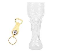 ASHATA Verre à Bière Trophée de Football avec Décapsuleur 850 Ml, Robuste et élégant, Parfait pour Rafraîchir les Boissons des Amateurs de Sport