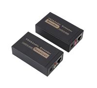ASHATA VGA Extender 300ft VGA vers Ethernet Cable HDB15-F RJ45 Interface DC3.5, jusqu'à 100m, Expéditeur + Récepteur (Prise UE)