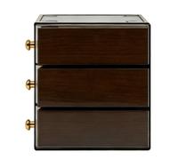 ASHATA Vitrine à Bijoux élégante, Boîte à Bijoux pour Colliers et Boucles D'oreilles, Matériau MDF pour vanité et Placard 13x13x11cm (3 couches)