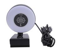 ASHATA Webcam 4K avec Lumière, Télécommande AF, Mise au Point Automatique, Caméra Web USB, Caméra Web HD 3840 X 2160, Microphone Antibruit intégré pour Diffusion en Direct, Appels