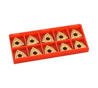 ASHATA WNMG 432 Inserts en Carbure CNC WNMG0804 Outil de Tournage de Tour 10 Pièces Lame d'insertion en Carbure Revêtement Haute densité Matériau en Acier Inoxydable Bonne Résistance à l'usure