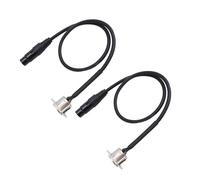 ASHATA Xlr Passe à Travers le Câble, Monture de Panneau Mâle sur le Connecteur Féminin 3 Broches D Câble Xlr, pour les Mélangeurs de Microphones Amplificateurs D'éclairage de Scène, 2 (BLACK)