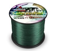 Ashconfish Super Résistant tressé Pêche Line-4 brins Fil de pêche 300 m/299,9 m Pêche String-Abrasion résistant à Une Incroyable Superline Zero Stretch Petit Diamètre, Vert Mousse, 6LB/0.10MM Spool