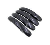 ASHDelk Couvercle de poignée de Porte en Fiber de Carbone Noir ， pour Ford Transit Custom 2012~2019 2016 2017 2018 Accessoires de Voiture Autocollants Garniture Ensemble Chrome